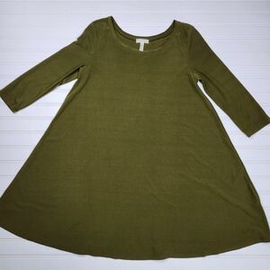 Leith Anthropologie Nordstrom Olive Green Women's Short Dress Tunic Medium‎